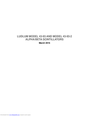 Ludlum Measurements 43-93-2 Manual