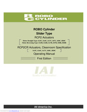 IAI ROBO Cylinder RCP2CR Series Operating Manual