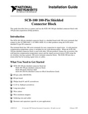 NI SCB-100 Installation Manual