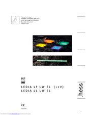 Hess LEDIA LF UW EL 100 Installation And Operating Instructions Manual