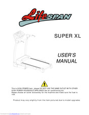 LifeSpan SUPER XL User Manual