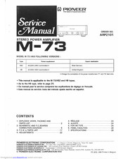 Pioneer M-73HB Service Manual