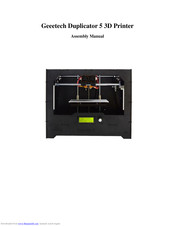 Geeetech Duplicator 5 Assembly Manual