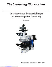 Zeiss AxioImager A1 Basic Operation Instructions