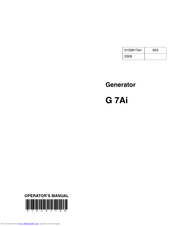 Wacker Neuson G 7Ai Operator's Manual