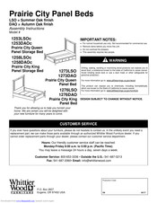 Whittier Wood 1276DAO Assembly Instructions Manual