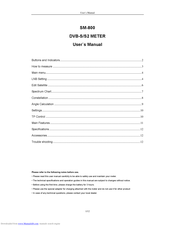 DIGITSAT SM-800 User Manual