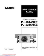 MUTOH PJ-1614NXE Maintenance Manual