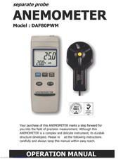 General tools DAF80PWM Operation Manual