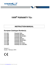 VWR Puranity TU 12 UV+ Instruction Manual