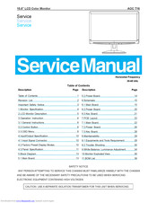 AOC T16 Service Manual