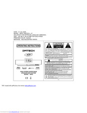 DMTech SM70 Operating Instructions Manual