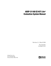 Analog Devices ADSP-21160 EZ-KIT Lite System Manual