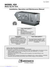 Greenheck IGX Manuals | ManualsLib