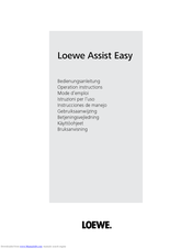 Loewe assist easy Operation Instructions Manual