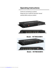 Hank HKTM0204MH4 Operating Instructions Manual