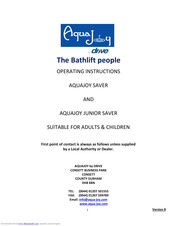 Aquajoy saver Operating Instructions Manual