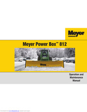 Meyer power box 810 Operation And Maintenance Manual