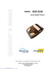 Megatron WSP-R240 Operator's Manual
