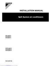 Daikin FDY250B7V1 Installation Manual