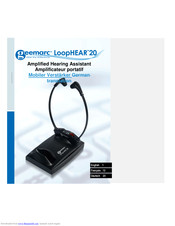 Geemarc LoopHEARTM 20 User Manual