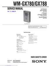 Sony Walkman WM-GX788 Service Manual