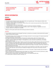 Honda Electronics XL200 Service Information