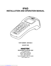 Magtek IPAD Installation And Operation Manual