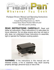 Flashpan 7002 Owner's And Operator's Manual