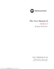 3DMakerWorld Artifex 2 User Manual