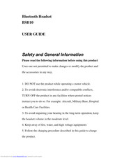 SBS BSH10 User Manual