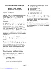 Telex RadioCom BTR-80N Owner's Manual
