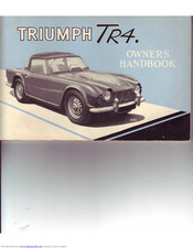Triumph TR4 Owner's Handbook Manual
