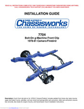 Chassisworks 7704 Installation Manual