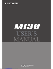 Kurzweil M130 User Manual