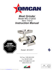 Omcan MG-IT-0032 Instruction Manual