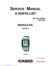 Casio QW-2812 Service Manual & Parts Manual