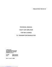 Larcan MX Series Technical Manual