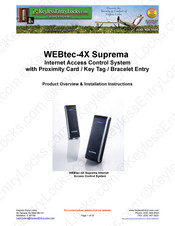 suprema WEBtec-4X Product Overview And Installation Instructions