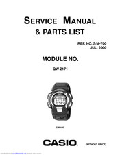 Casio QW-2171 Service Manual & Parts List