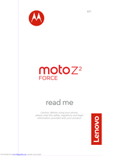 Motorola Moto Z2 Force Read Me