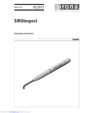 Sirona SIROInspect Operating Instructions Manual