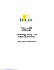 Relcross 9130 Installation Instructions Manual