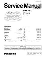 Panasonic RM-G45PA Service Manual