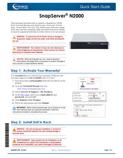 Overland Storage SnapServer N2000 Quick Start Manual