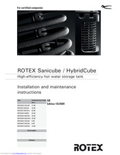 Rotex ROTEXSCS 328/14/0 Installation And Maintenance Instructions Manual