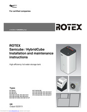 Rotex HYC 544/19/0-DB Installation And Maintenance Instructions Manual