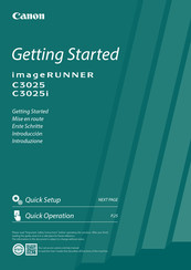 Canon imageRUNNER C3025i Getting Started