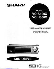 Sharp VC-H600X Operation Manual
