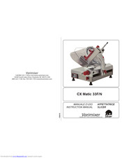 Varimixer CX Matic 33F/N Instruction Manual